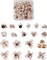 38pcs Rhinestone Pearl Flower Cabochons – Mixed Colors Flatback Faux Pearl Buttons for DIY Jewelry, Hair Accessories, Brooches, Crafts & Home Decor